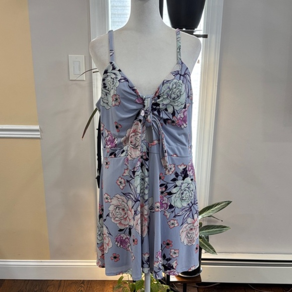Candies blue Floral Print romper size XL